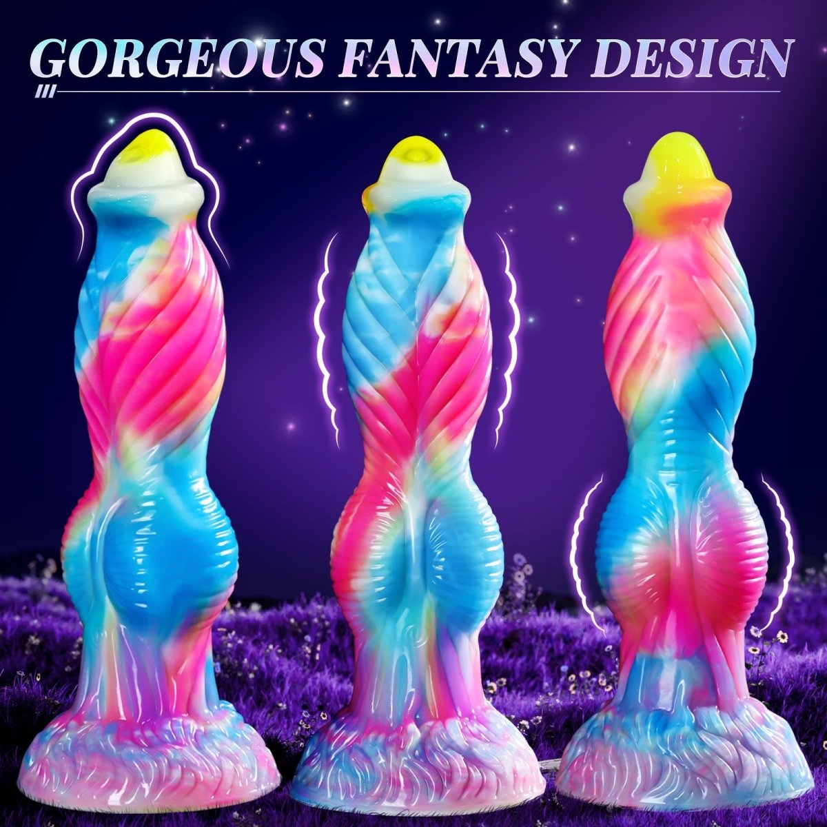 10.2 inch Fantastic 3 in 1 Realistic Huge dildo Vibrator Sex Toy - App Control - Sohimi