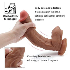 10.6in Huge Double Liquid Silicone Brown Realistic Dildo - Sohimi