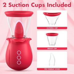 2 in 1 Multiple Stimulation Upgrade Rose Vibrator