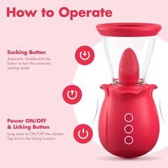 2 in 1 Multiple Stimulation Upgrade Rose Vibrator