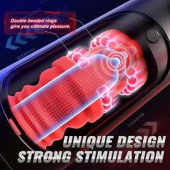 2024 New 8 Vibrating and Thrusting Modes Men Masturbators with LCD Display - Sohimi