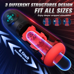 2024 New 8 Vibrating and Thrusting Modes Men Masturbators with LCD Display - Sohimi