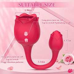 3 in 1 Powerful Tapping Rose Toy with Vibrating Egg