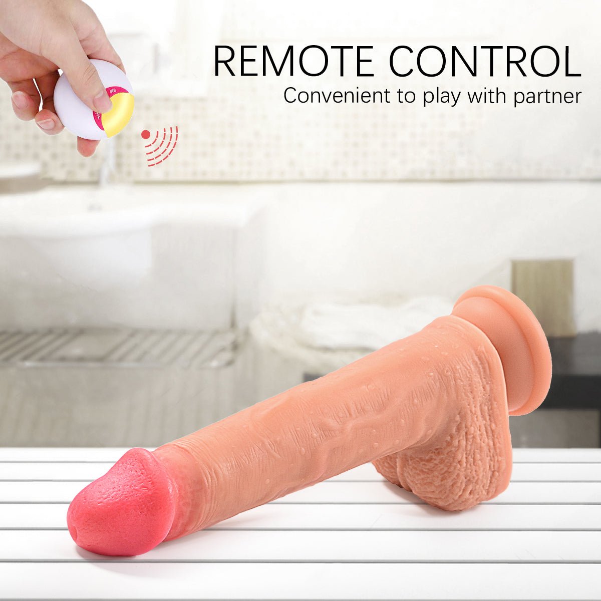 8.7in 4 in 1 Vibrating Hand - free Super Realistic Dildo - Sohimi