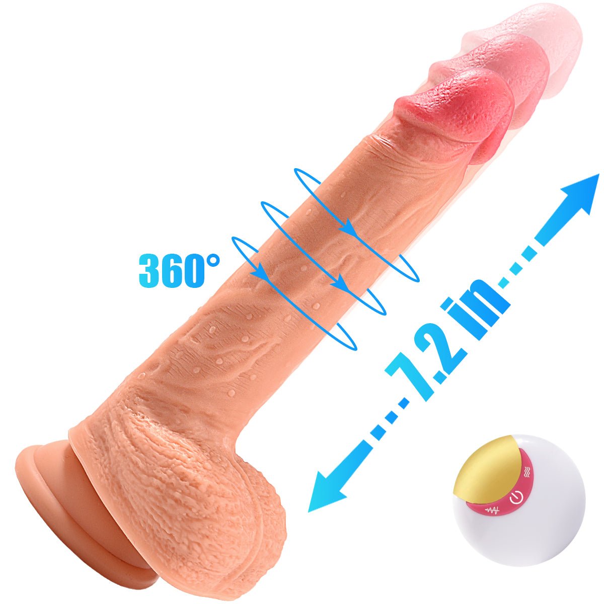 8.7in 4 in 1 Vibrating Hand - free Super Realistic Dildo - Sohimi