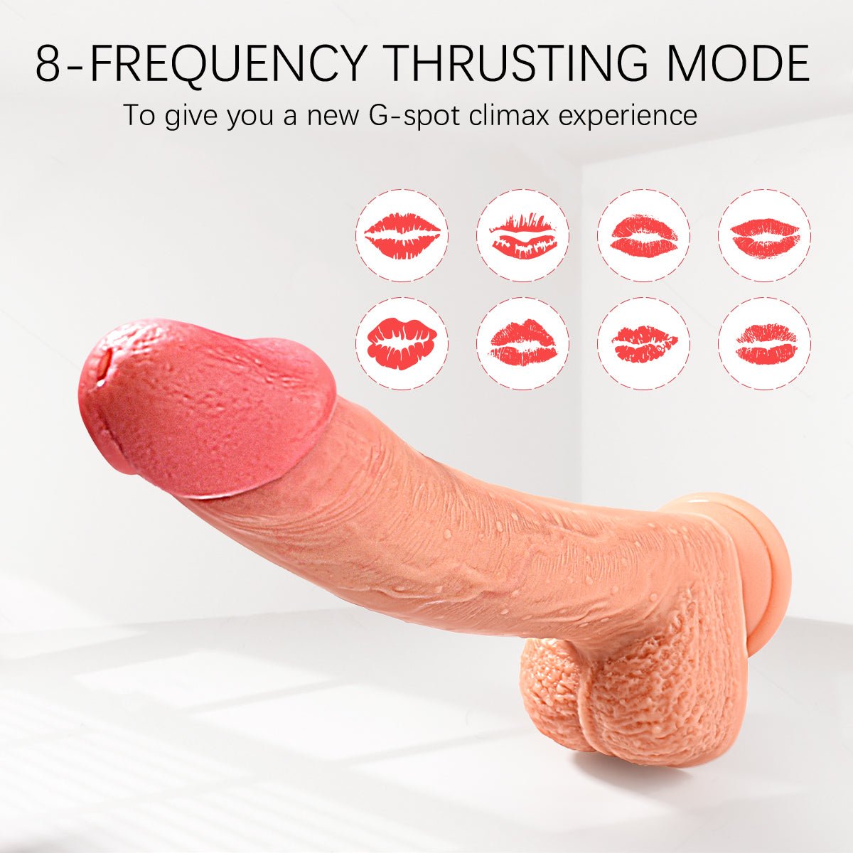 8.7in 4 in 1 Vibrating Hand - free Super Realistic Dildo - Sohimi