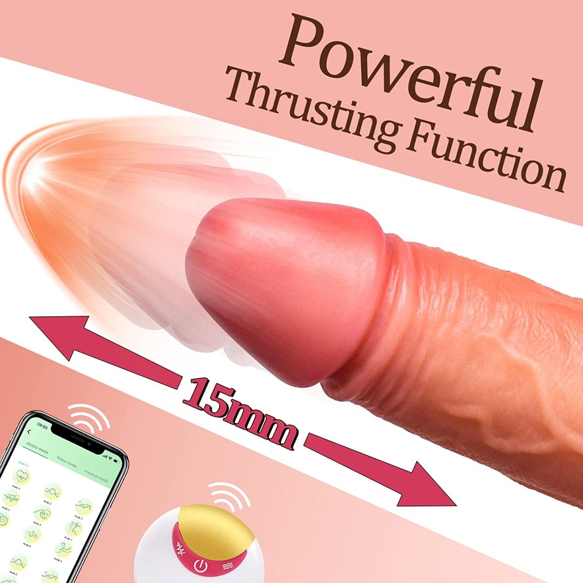 8.7in Thrusting APP Controlled Realistic Dildo - Sohimi