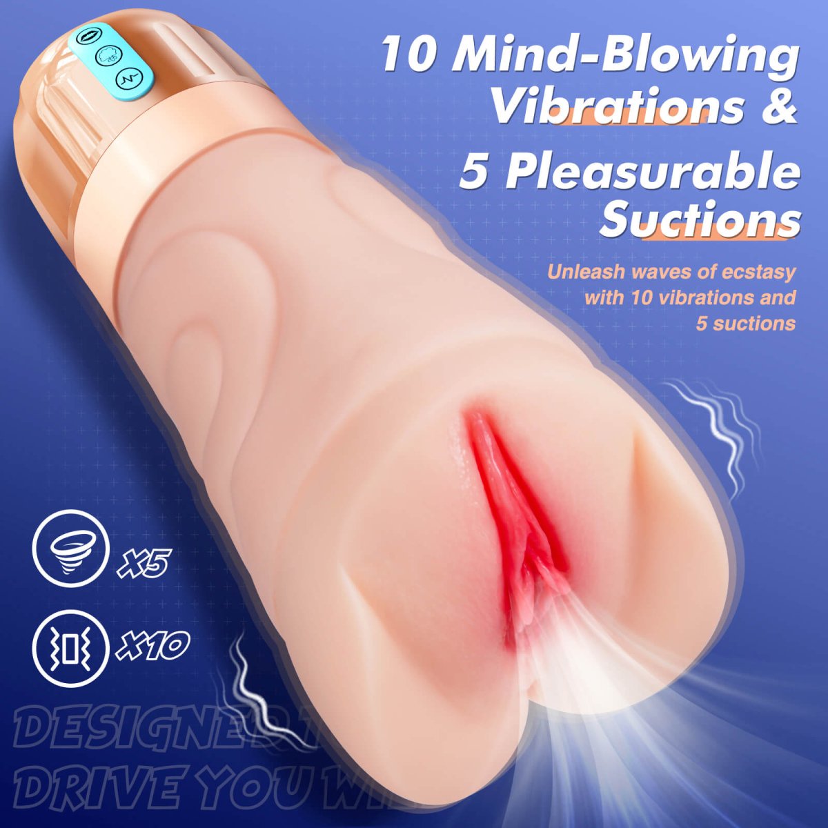 BEYATE| Unique Innovative Vibrating and Suction Pocket Pussy Male Masturbator - Sohimi