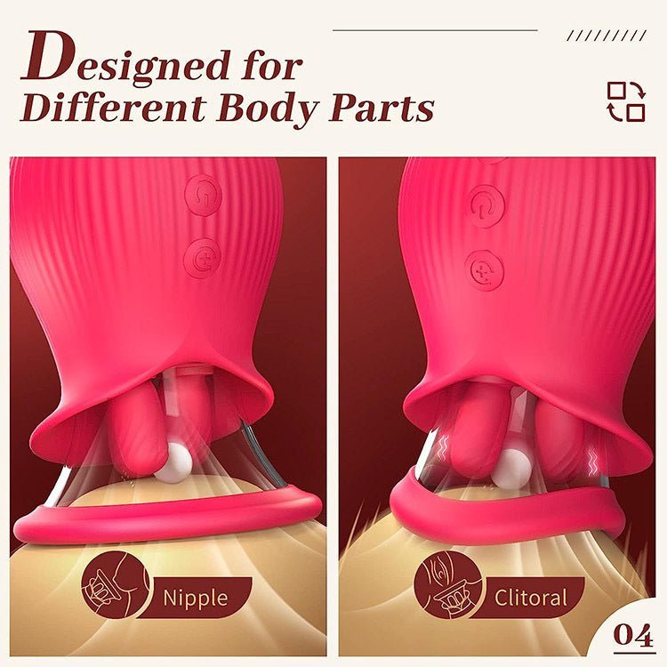 Detachable, interchangeable clitoral and nipple suckers with 3 - in - 1 vibrating