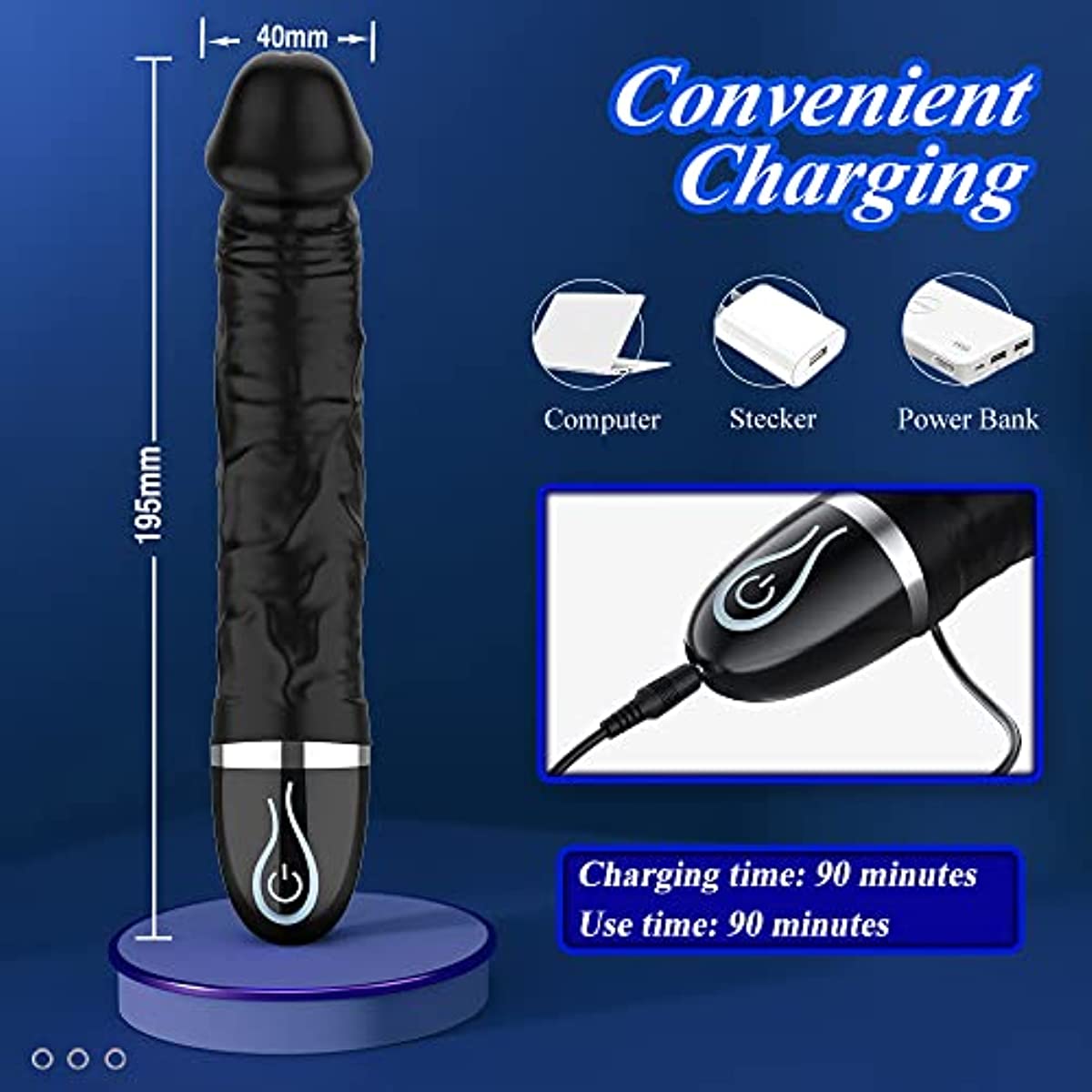 G Spot Vibrator Dildo with 7 Vibration Modes Realistic Dildos - Sohimi