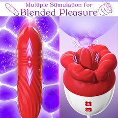 HZCSD|Rose Kiss and Bitting Thrusting Clitoris and G-Spot Vibrator