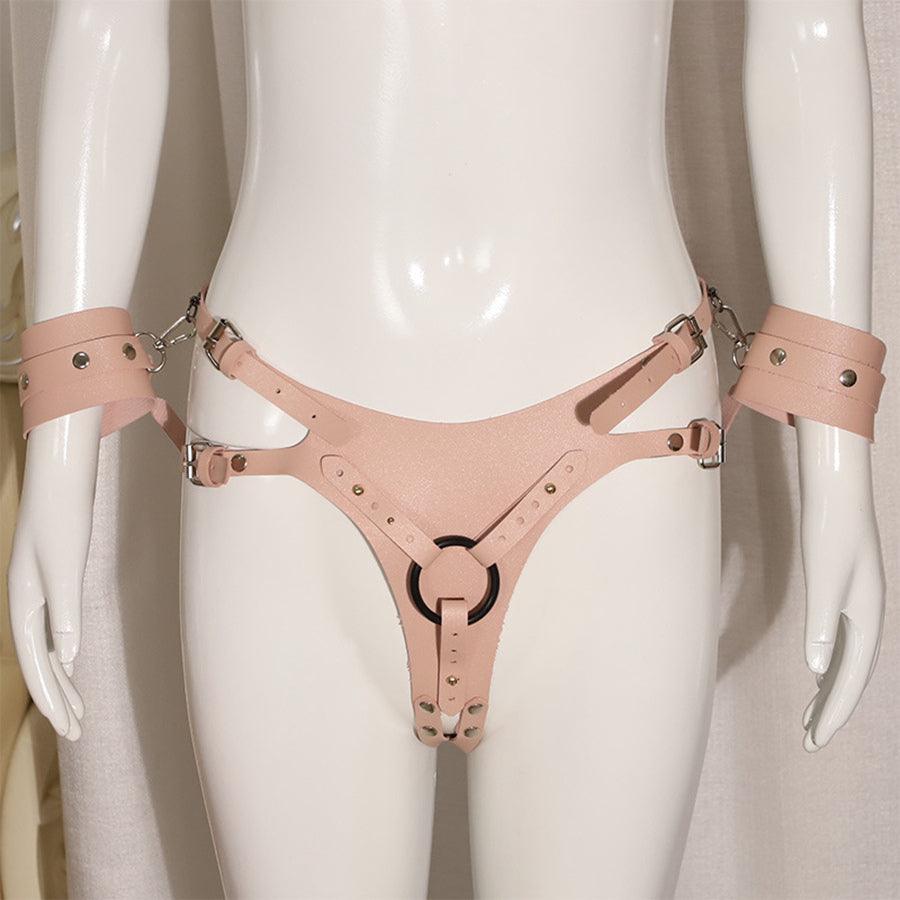 leather stap on harness