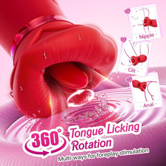 Kiss App Control Tongue Licking Multi Stimulations Mouth Vibrator