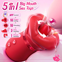 Kiss App Control Tongue Licking Multi Stimulations Mouth Vibrator