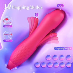 MOOLIGIRL| Upgraded Rose Female Flapping and Sucking Vibration dildo Toy