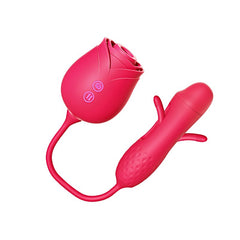 MOOLIGIRL| Upgraded Rose Female Flapping and Sucking Vibration dildo Toy