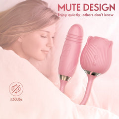 New Upgraded 3 in 1 Rose Sex Stimulator for woman with 10 Tapping Modes