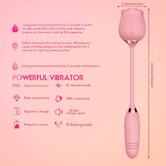 New Upgraded 3 in 1 Rose Sex Stimulator for woman with 10 Tapping Modes