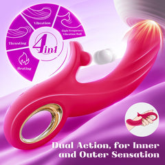 4 in 1 App Control Smart Heating & High-Frequency Vibrator for Clitoral Stimulation