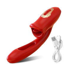 Powerful Tongue Licking Dildo Vibrator - Seductiva