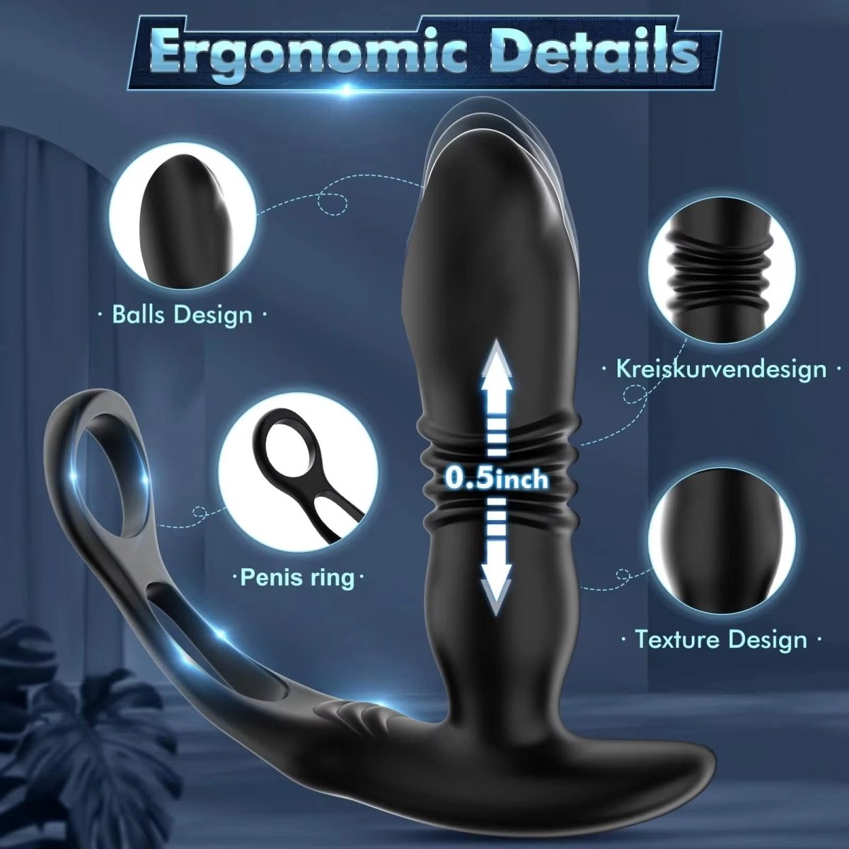 Prostate Telescopic Butt Plug Massager