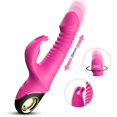 Rabbit Vibrator Automatic Telescopic Rotation G - Spot Clitoris Stimulator