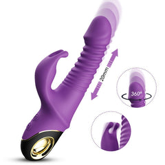 Rabbit Vibrator Automatic Telescopic Rotation G - Spot Clitoris Stimulator