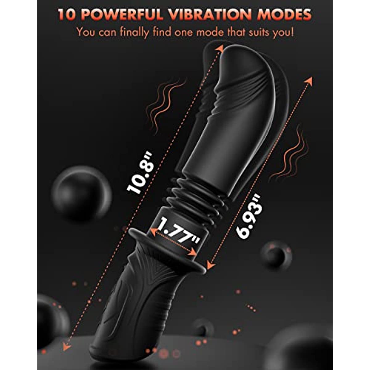 Soft Silicone Vibrators with 10 Powerful Vibration & 3 Trusting Modes - Sohimi