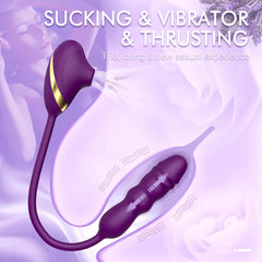 ALPHA Sucking & Thrusting G-Spot Vibrator Dildo Plug