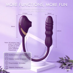 ALPHA Sucking & Thrusting G-Spot Vibrator Dildo Plug