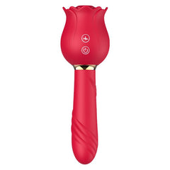 Sucking & Vibrating Rose Massager Stick