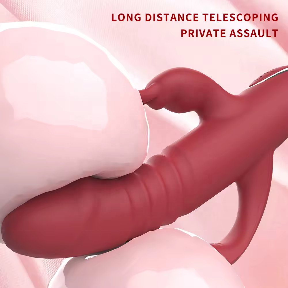 Thrusting Vibrator G Spot Clitoral Stimulator 3 in 1 Adult Rabbit Vibrator Dildo