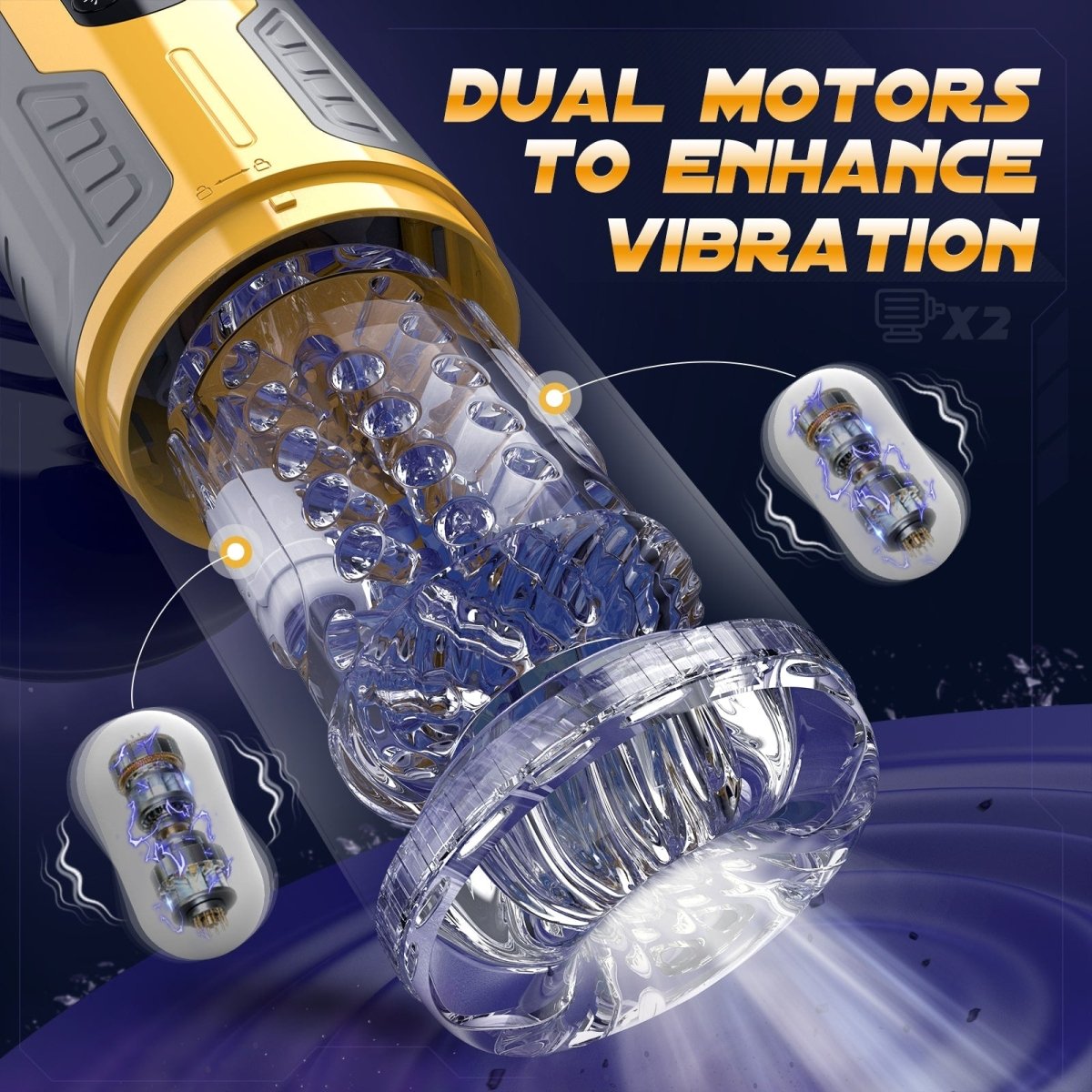 TREK|Dual Stimulation Thrusting and Rotating Vibrating Male Msturbation Toy - Sohimi