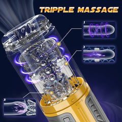 TREK|Dual Stimulation Thrusting and Rotating Vibrating Male Msturbation Toy - Sohimi