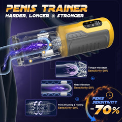 TREK|Dual Stimulation Thrusting and Rotating Vibrating Male Msturbation Toy - Sohimi