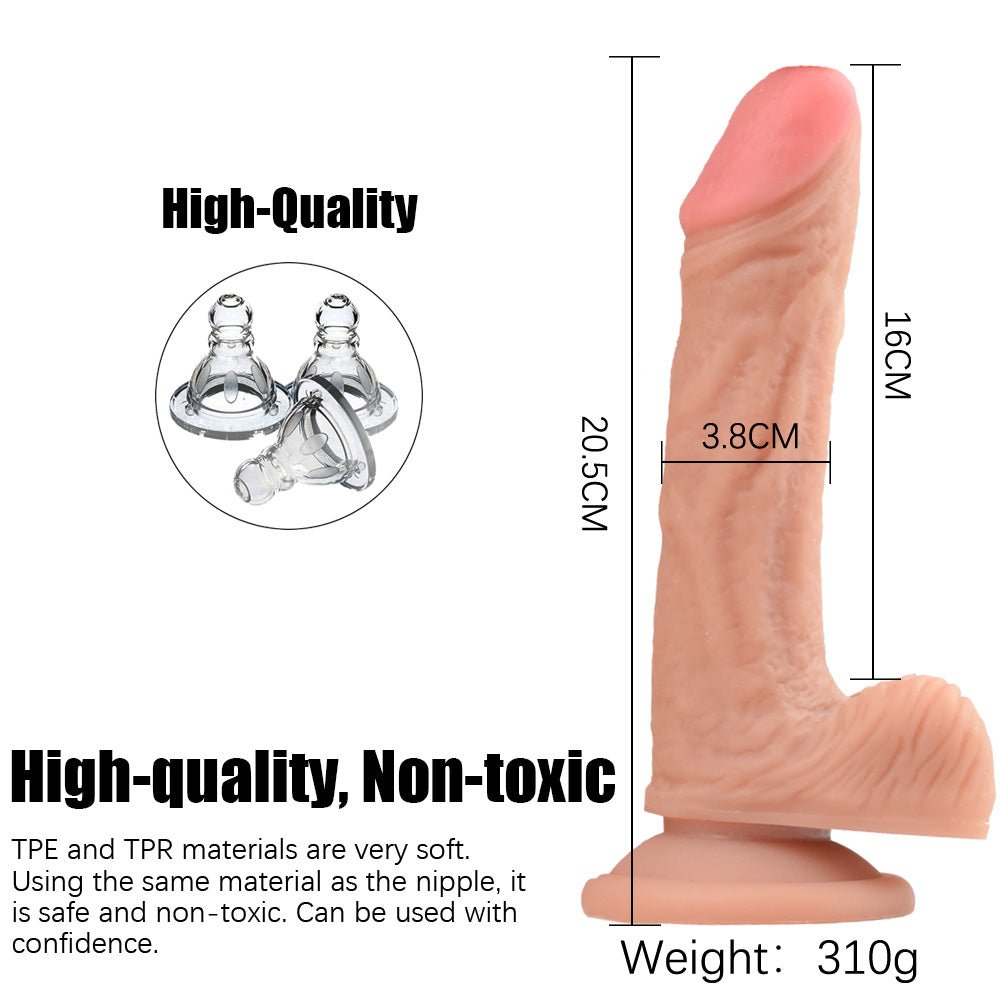 Two - Layer Structure Realistic Dildo with Powerful Suction - Sohimi