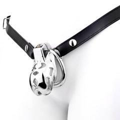 Wearable Cobra Steel Chastity Cage for Men